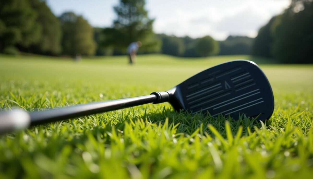 A Cleveland Launcher Fairway Wood golf club on grass.