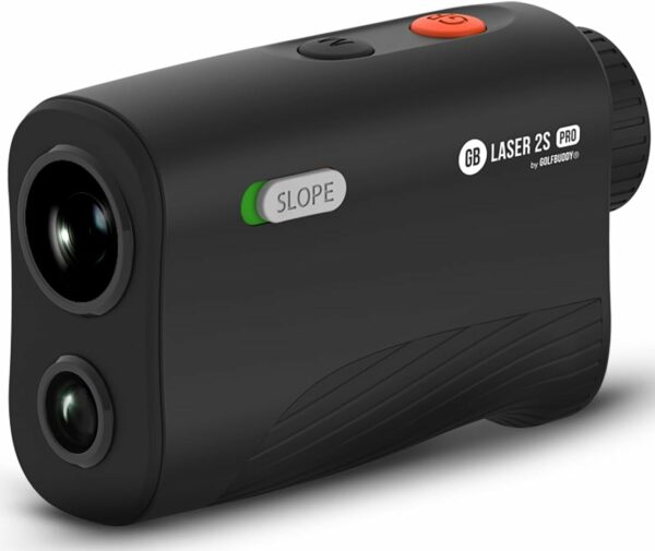 Compact GolfBuddy GB Laser 2S PRO rangefinder with slope functionality and precision lenses for golfers