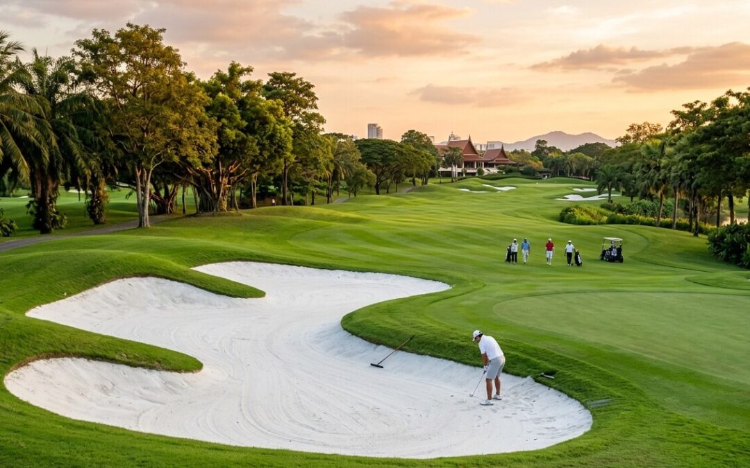 Championship parkland golf course near Bangkok, Thailand
